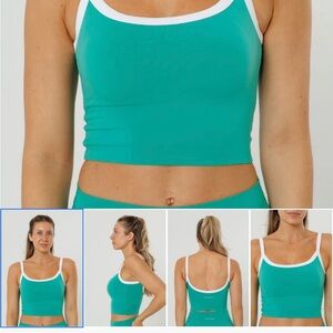 SET Paragon NWT Tank & Shorts set Dark Mint with White Trim